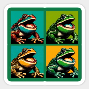 Pacman Frog Pop Art - Cool Frog Sticker